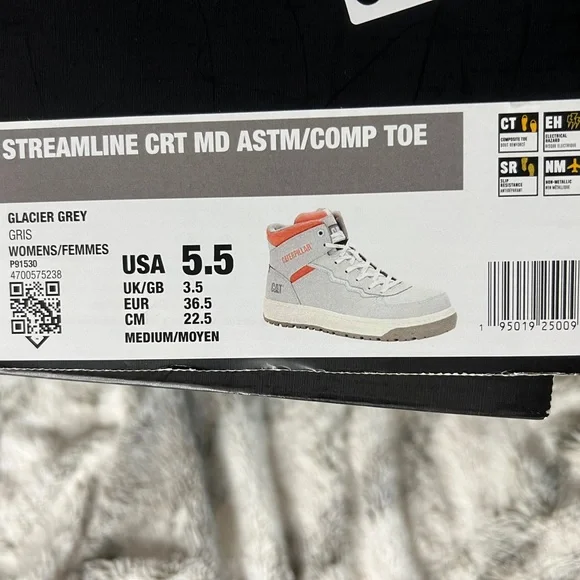 Caterpillar Women's Composite Safety Toe Hightop Sneakers - Gray and Pink - Picture 8 of 8